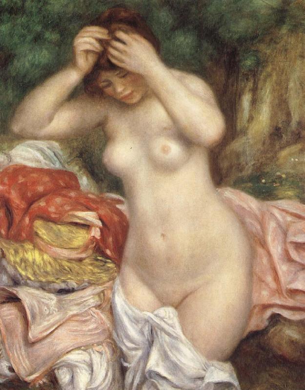 Pierre-Auguste Renoir Bathing girl who sat up haret oil painting picture